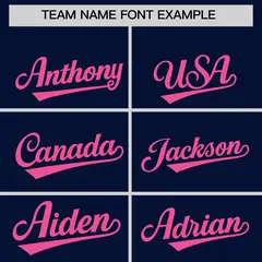 Navy Pink Wind Mark Graffiti Pattern Baseball Jersey 3