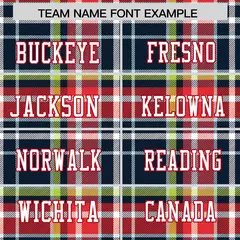 Navy Plaid Pattern Authentic Football Jersey 3