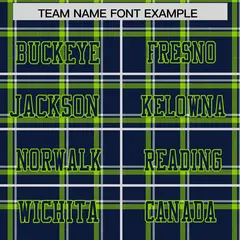 Navy Plaid Pattern Authentic Football Jersey 3