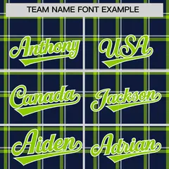 Navy Plaid Varsity Letterman Baseball Jacket 3