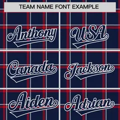 Navy Plaid Varsity Letterman Baseball Jacket 3