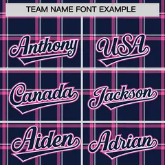 Navy Plaid Varsity Letterman Baseball Jacket 3
