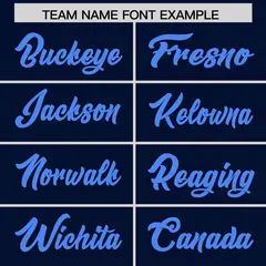 Navy Powder Blue and Bright Green Gradient Sides Football Jersey 3
