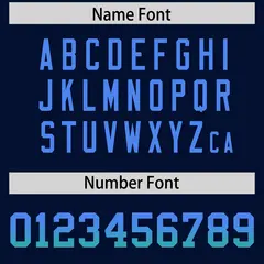 Navy Powder Blue and Bright Green Gradient Sides Football Jersey 4