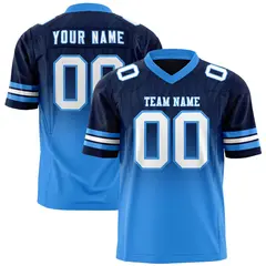 Navy Powder Blue Gradient Outdoor Flag Football Jersey