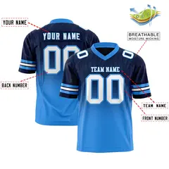 Navy Powder Blue Gradient Outdoor Flag Football Jersey 2