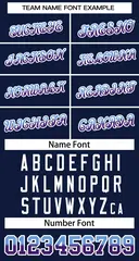 Navy Powder Blue Purple-White Stripe Gradient Baseball Jersey 3
