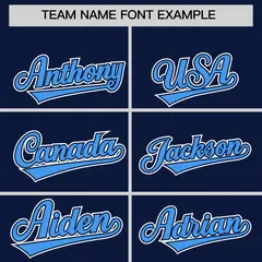 Navy Powder Blue Raglan Full-Snap Varsity Letterman Two Tone Hoodie Jacket 5