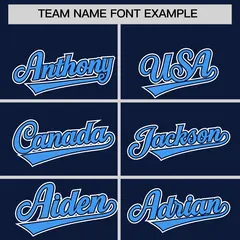 Navy Powder Blue Raglan Full-Snap Varsity Letterman Two Tone Hoodie Jacket 5