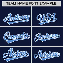 Navy Powder Blue Side Camo Baseball Jersey 3