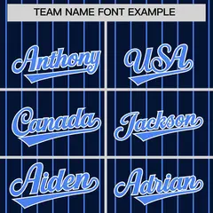 Navy Powder Blue Stripe Raglan Baseball Jersey 3