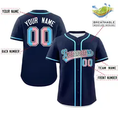 Navy Powder Blue Transgender Pride Month Baseball Jersey 2