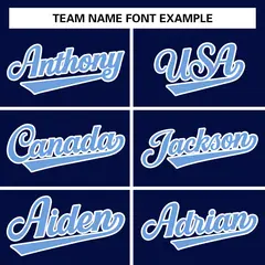 Navy Powder Blue-White Raglan Full-Snap Varsity Letterman Jacket 3