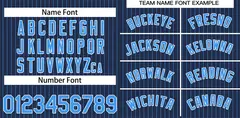 Navy Powder Blue-White Stripe Baseball Jersey 3