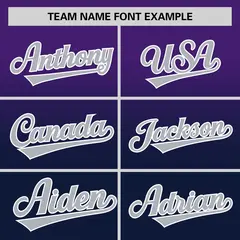Navy Purple Gradient Authentic Baseball Jersey 3