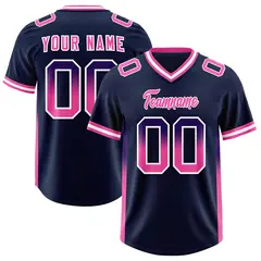Navy Purple Pink Sides Gradient Fashion Football Jersey
