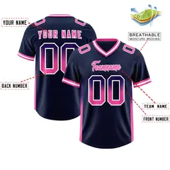 Navy Purple Pink Sides Gradient Fashion Football Jersey 2