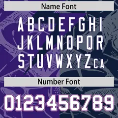Navy Purple Split Lightning Pattern Football Jersey 4