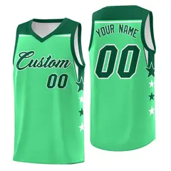Navy Purple Two Tone Side Star Color Block Basketball Jersey 1