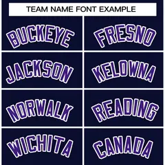 Navy Purple-White Classic Varsity Full-Snap Letterman Jacket 3