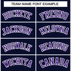 Navy Purple-White Classic Varsity Full-Snap Letterman Jacket 5