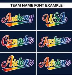 Navy Rainbow Pride Month Raglan Baseball Jersey 3