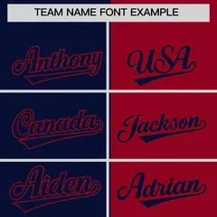 Navy Red Coconut Tree Split Baseball Jersey 3