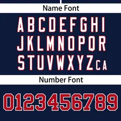 Navy Red Flame Graffiti Authentic Baseball Jersey 4