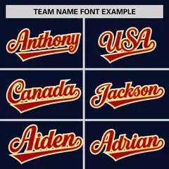 Navy Red-Gold Varsity Raglan Sleeves Letterman Bomber Jacket 3