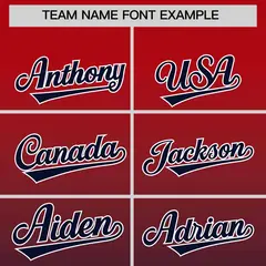 Navy Red Gradient Full-Snap Varsity Fashion Letterman Jacket 3