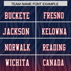 Navy Red Gradient Outdoor Flag Football Jersey 3