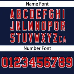 Navy Red Gradient Ribbed Authentic Baseball Jersey 4