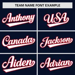 Navy Red Gradient Side Authentic Baseball Jersey 3