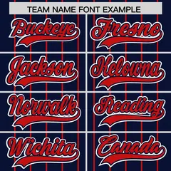 Navy Red Gradient Stripe Fashion Sleeves Baseball Jersey 3