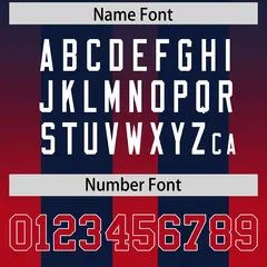Navy Red Gradient Vertical Width Stripe Football Jersey 4