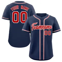 Navy Red-Gray Authentic Classic Baseball Jersey