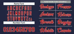 Navy Red-Gray Authentic Classic Baseball Jersey 3