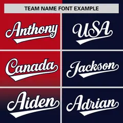 Navy Red Half Gradient Authentic Baseball Jersey 3
