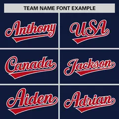 Navy Red Horizontal Stripe Pullover Baseball Jersey 3