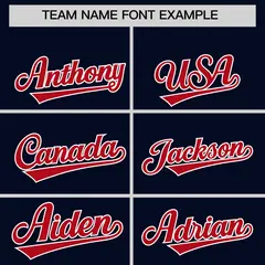 Navy Red Leopard Graffiti Side Baseball Jersey 3