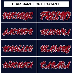 Navy Red-Navy Raglan Varsity Full-Snap Letterman Jacket 5