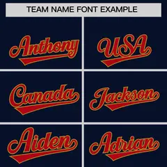 Navy Red Old Gold Gradient Raglan Varsity Letterman Jacket 3