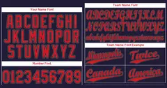 Navy Red-Old Gold Hook Classic Authentic Baseball Jersey 3