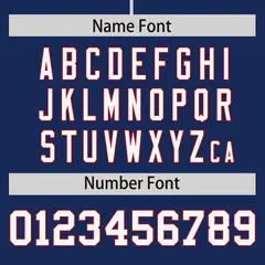 Navy Red Phonetic Rhythm Authentic Baseball Jersey 4