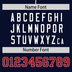 Navy Red Phonetic Rhythm Authentic Baseball Jersey 4