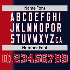 Navy Red Pinstripe Gradient Baseball Jersey 4