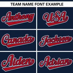 Navy Red Raglan Gradient Thick Stripe Baseball Jersey 3