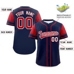 Navy Red Raglan Sleeves Authentic Baseball Jersey 2