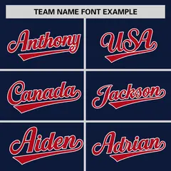 Navy Red Raglan Sleeves Authentic Baseball Jersey 3
