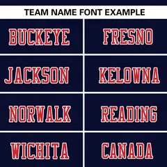 Navy-Red Raglan Sleeves Authentic Fashion Football Jersey 3
